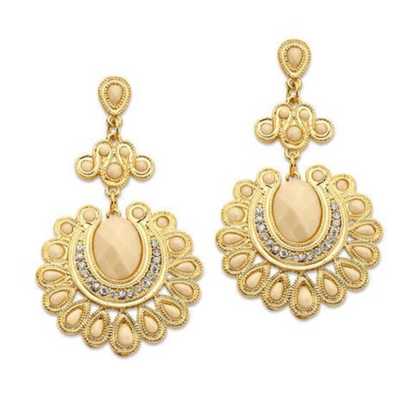 NWOT "Campaign Trail" Statement Dangle Earrings - Picture 3 of 5